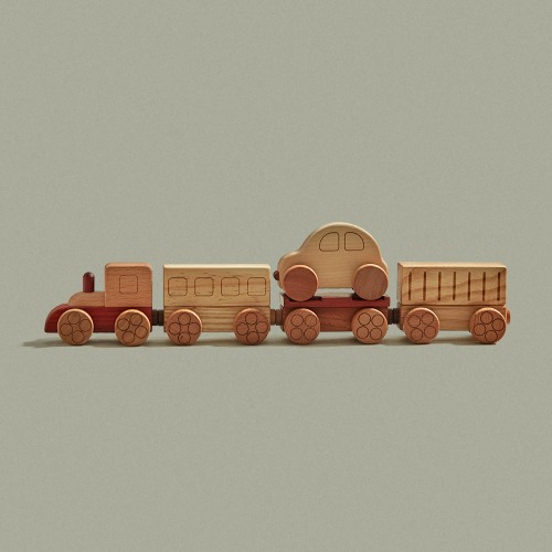 [숲소리]원목장난감 원목블럭 기차놀이세트_ wooden toys train set